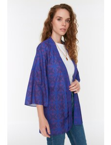 Trendyol Collection Kimono a kaftan - Tmavomodrá - Voľný strih