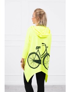 Kesi Sweatshirt with yellow neon print on bike