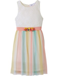 bonprix Slávnostné šaty s farebným prevedením, farba biela, rozm. 110