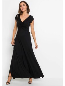 bonprix Maxi šaty s riasením, farba čierna, rozm. 32/34