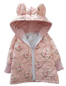 ZuMa Style Dievčenská bunda jarná ROSES ON DIRTY PINK - 68, Ružová