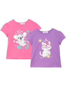 bonprix Dievčenské tričko (2 ks v balení), farba fialová, rozm. 128/134