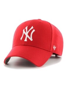 47 Brand Pánska červená šiltovka NY Yankees s bielym logom