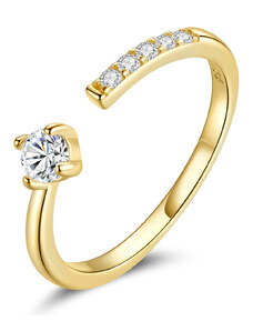 OLIVIE Strieborný prsteň GOLD 5798