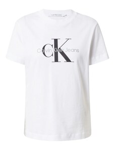 Calvin Klein Jeans Tričko svetlosivá / čierna / šedobiela