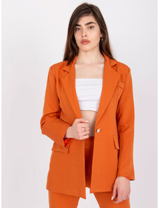 Fashionhunters Dark orange elegant jacket from Veracruz