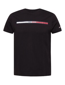 Tommy Jeans Tričko 'Essential' červená / čierna / biela