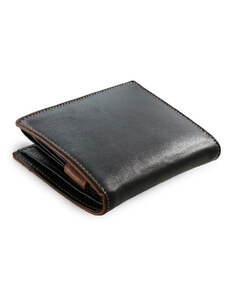 Arwel Čierno hnedá pánska kožená peňaženka s vnútornou zápinkou Jennie