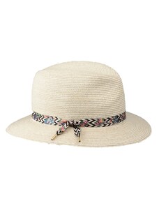 Luxusný dámsky nekrčivý béžový klobúk Fedora - ručne šitý, UV faktor 80 - Mayser Nane