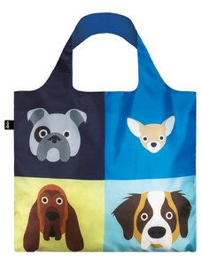 Skladacia nákupná taška LOQI STEPHEN CHEETHAM Dogs