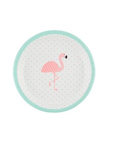 Papierový tanier 8 ks Sass & Belle Flamingo