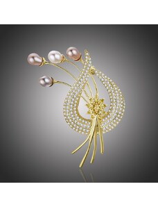Éternelle Exkluzivní perlová brož Swarovski Elements Rachel