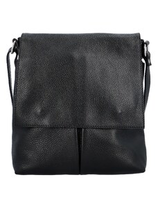 Dámska kožená kabelka čierna - ItalY Ellie čierna