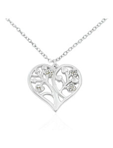 BM Jewellery Náhrdelník srdca so stromom života z chirurgickej ocele S11163070