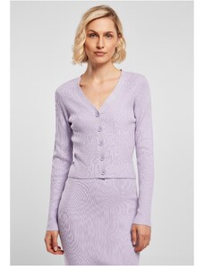 UC Ladies Women's cardigan with short rib knit - lilac