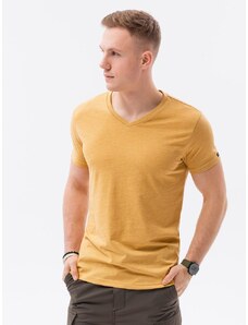 Buďchlap Jednoduché horčicovo-melírované tričko S1369