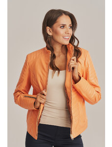 KONOPKA Dámska kožená bunda v oranžovom odtieni - 100% jahňacia koža - Model: Sylvie
