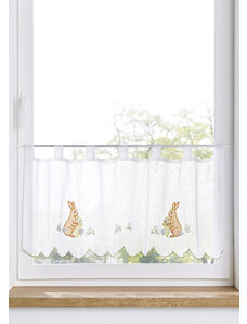 bonprix Krátka záclona s výšivkou (1 ks v balení), farba biela, rozm. D/Š: 60/145 cm