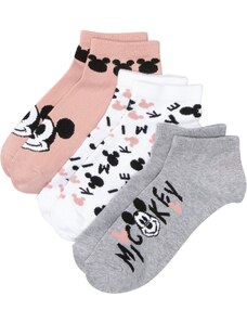 bonprix Krátke ponožky Mickey Mouse (3 ks), farba šedá, rozm. 39-42