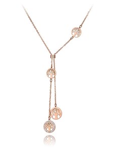 Victoria Filippi Stainless Steel Ocelový náhrdelník se zirkony Francisca Gold - strom života
