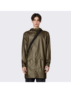 RAINS Khaki vodeodolný kabát Long Jacket XS