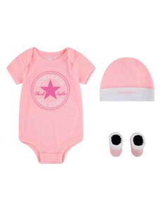 Converse classic ctp infant hat bodysuit bootie set 3pk PINK