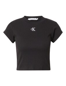 Calvin Klein Jeans Tričko čierna / biela