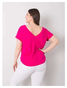Zonno Fuchsiovo ružové plus size tričko