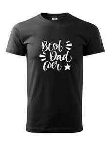 Boodyy Čierné pánske tričko Best dad ever