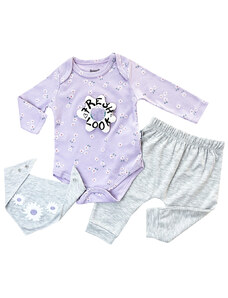Miniworld 3dielny kojenecký set - Fresh Look, fialový