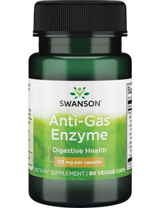Swanson Anti-Gas Enzyme 90 ks, vegetariánska kapsula, 123 mg