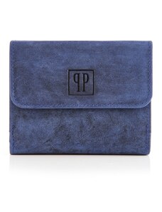 PAOLO PERUZZI Dámska kožená peňaženka RFID | modrá T-11-DB
