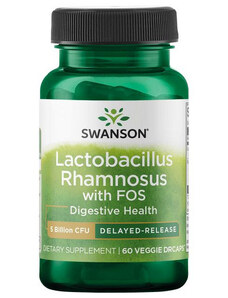 Swanson Lactobacillus Rhamnosus with FOS 60 ks, vegetariánska kapsula, 5 Billion CFU