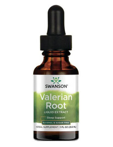 Swanson Valerian Root Liquid Extract 29,6 ml, tekutina, 1 g, EXP. 03/2024