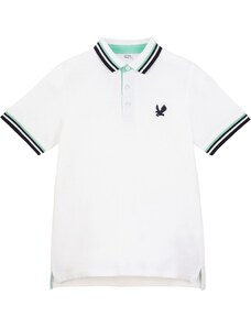bonprix Polo tričko, chlapčenské, z bio bavlny, farba biela