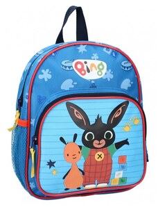 Vadobag Detský predškolský batoh s predným vreckom Zajačik Bing a Flop / 29 x 23 x 8 cm