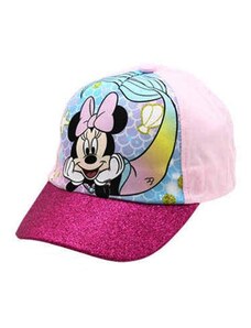 Setino Dievčenská letná čiapka / šiltovka Minnie Mouse Disney - sv. ružová