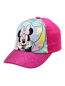 Setino Dievčenská letná čiapka / šiltovka Minnie Mouse Disney - tm. ružová
