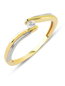 Lillian Vassago Zlatý prsteň s diamantom LLV59-DR086YW