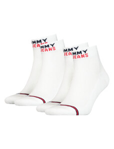 TOMMY HILFIGER - 2PACK Tommy jeans vintage biele ponožky