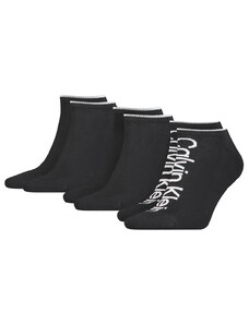 CALVIN KLEIN - 3PACK CK athleisure čierne členkové ponožky