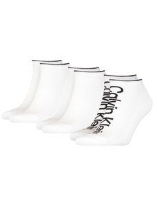 CALVIN KLEIN - 3PACK CK athleisure biele členkové ponožky