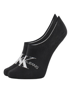 CALVIN KLEIN - CK jeans monogram čierne dámske neviditeľné ponožky
