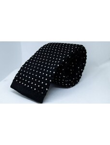 Fashionclub Pánska kravata čierna bodkovaná