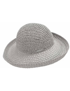 Dámsky šedý nekrčivý letný slamený klobúk Big brim - Seeberger