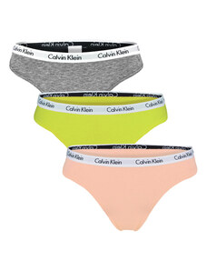 CALVIN KLEIN - nohavičky 3PACK Cotton stretch coral color - special limited edition