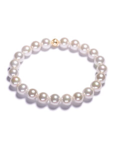 Lavaliere Dámsky perlový náramok – biele shell perly zlato S - 16 cm