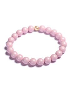 Lavaliere Dámsky perlový náramok – ružové perly z krištáľa Swarovského zlato S - 16 cm