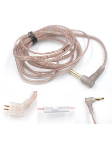 KZ KM-B originálny náhradný kábel s mikrofónom pre KZ ZST ZS10 ED12 ES3 medený 1,25m