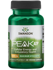 Swanson PEAK ATP 30 ks, vegetariánska kapsula, 400 mg